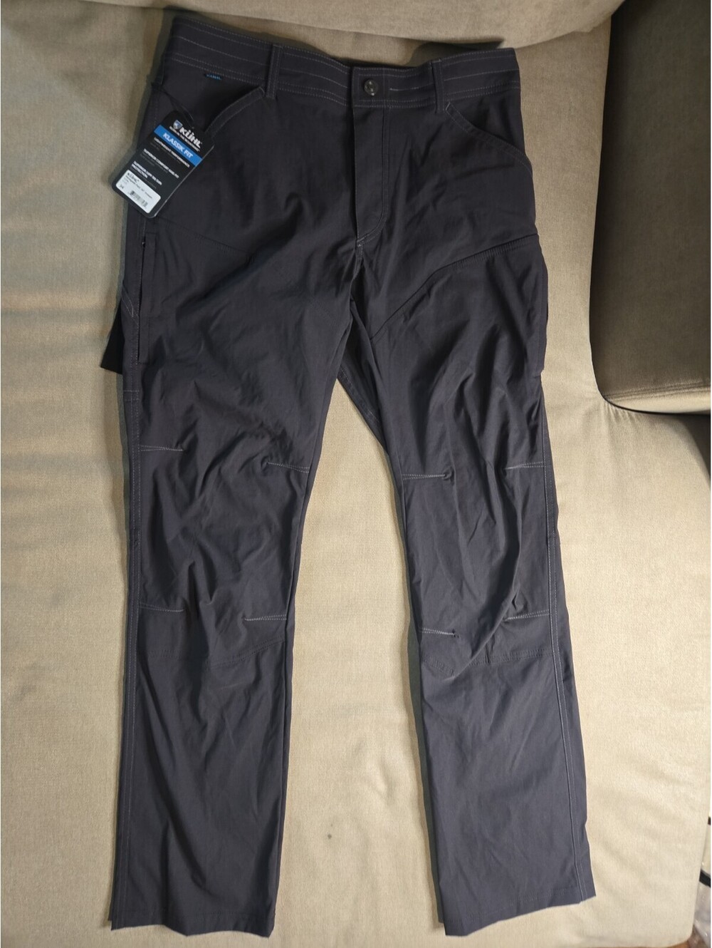 KUHL Mens Renegade Hiking Pants 34x34 Dark Gray Performance Convertible NWT F/S